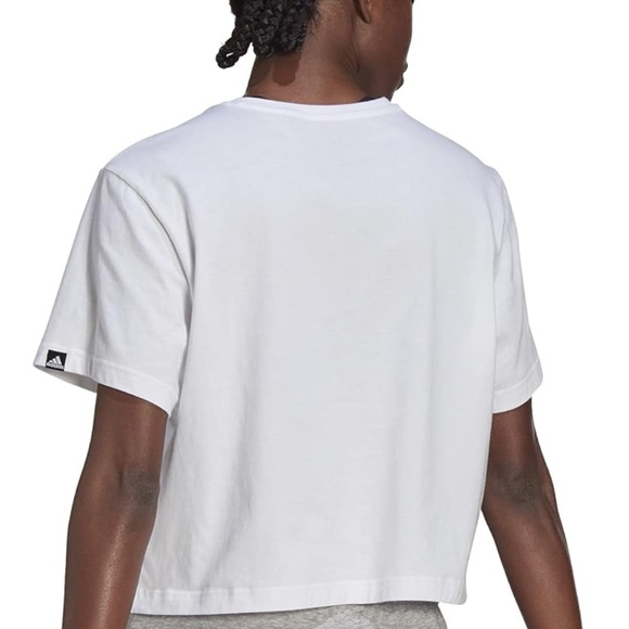 ADIDAS Women's Farm Tie-dye Inspo Cropped Graphic T-Shirt MEDIUM - Picture 4 of 4